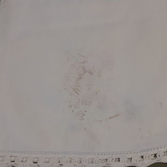 Beautifully embroidered vintage pillow case  with tatted lace edge - Picture 6 of 8